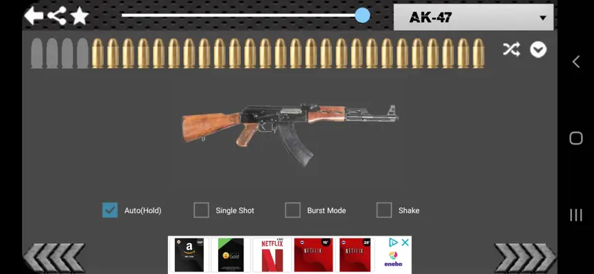 100 Weapons Guns Sound android App screenshot 1